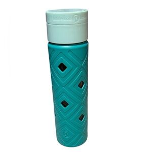 Lululemon Athletica Glass Aqua Geometric Water Bottle
